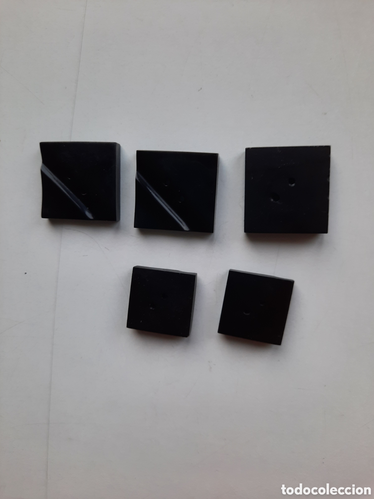 Vintage: 5 Botones negros antiguos - Foto 2