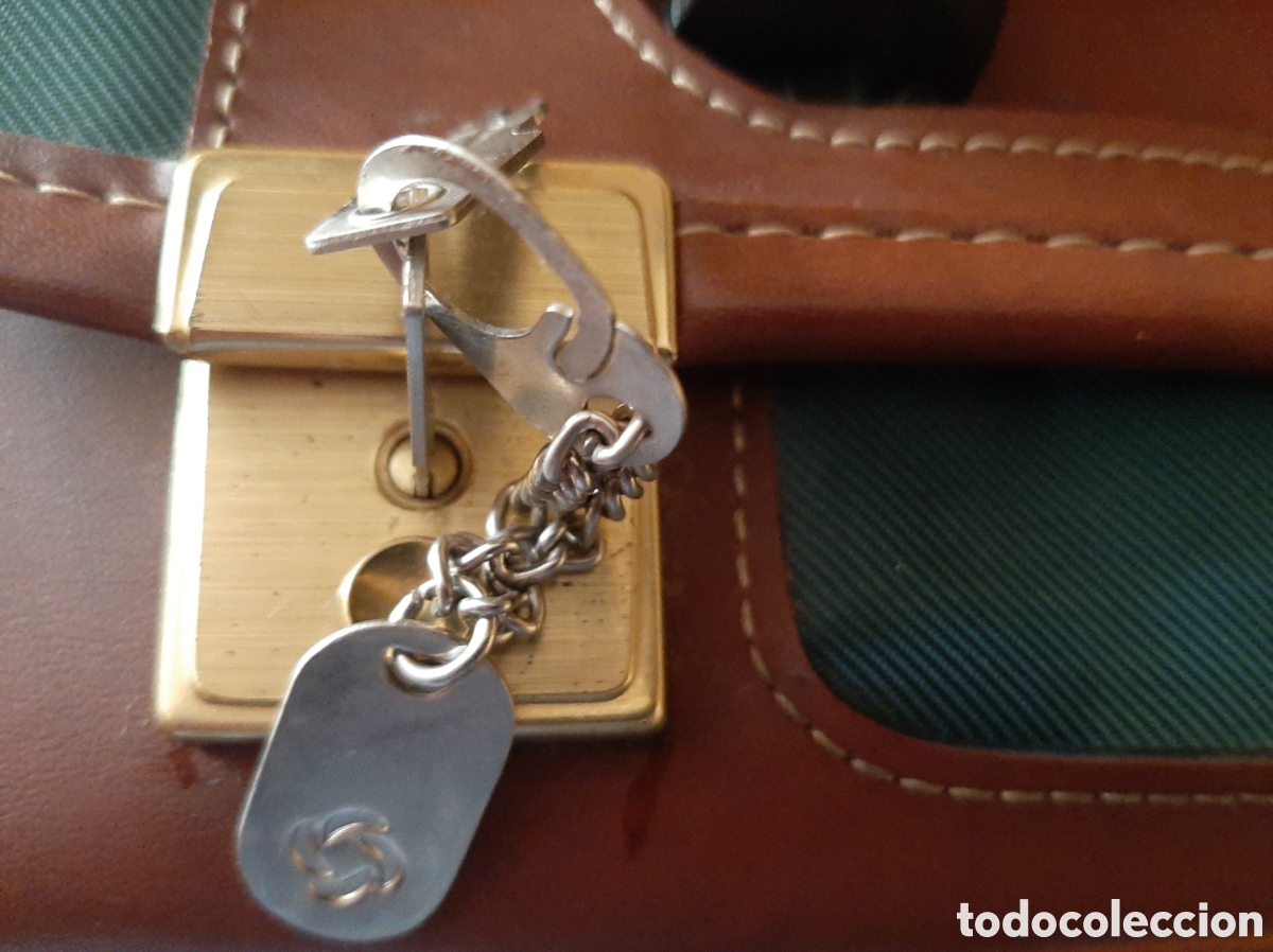Vintage: Maletin mano Piel Sansonite con llave - Foto 6