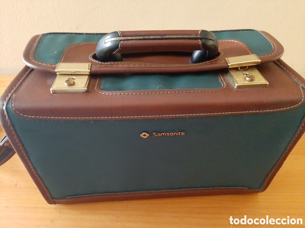 Vintage: Maletin mano Piel Sansonite con llave - Foto 1