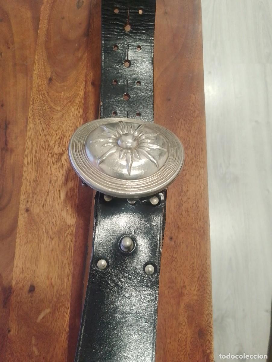 Vintage: Cintur&oacute;n hebilla Flor de Edelweiss - Foto 2