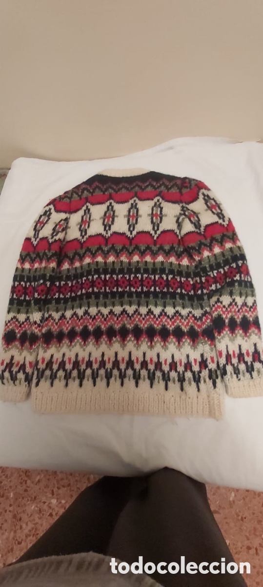 Vintage: Chaqueta de lana tejida a mano - Foto 2