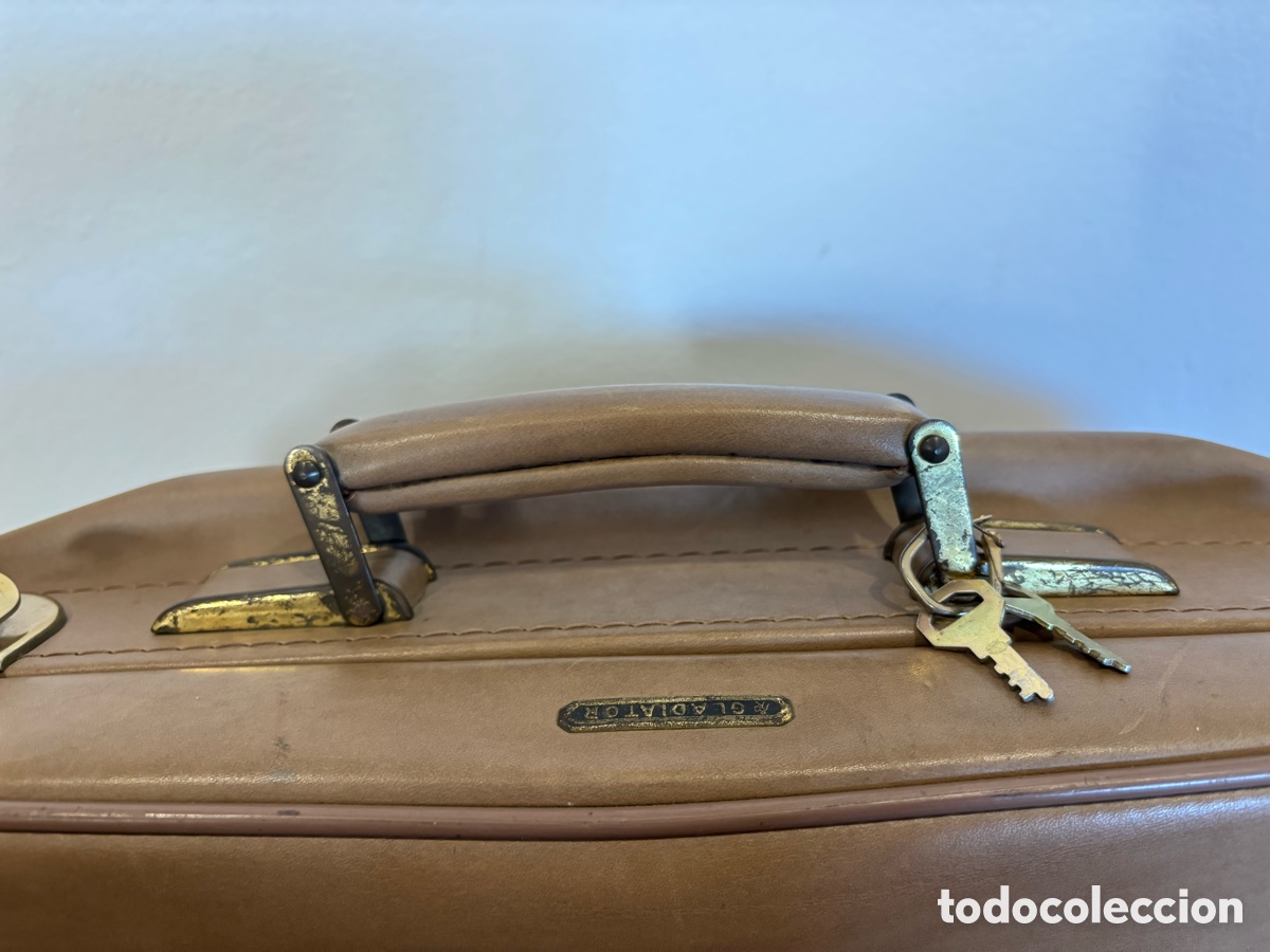 Vintage: Maleta de piel Gladiator con llave - Foto 12