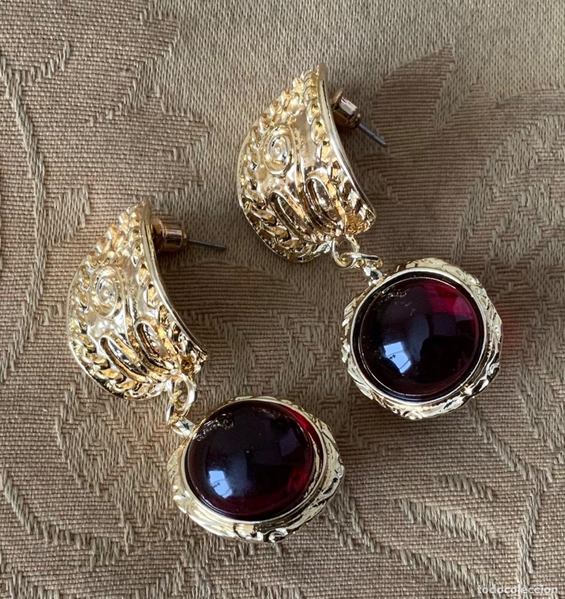 Vintage: PENDIENTES CHAPADOS ORO LABRADOS - Foto 3