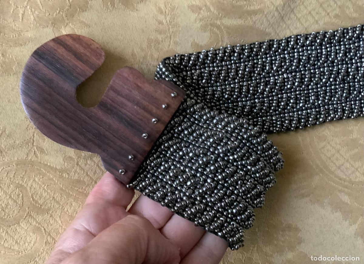 Vintage: CINTURON DE ABALORIOS MET&Aacute;LICOS Y MADERA - Foto 10