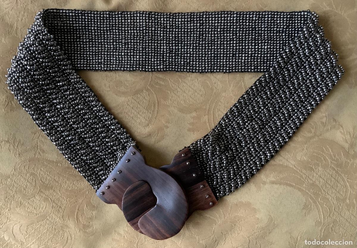 Vintage: CINTURON DE ABALORIOS MET&Aacute;LICOS Y MADERA - Foto 12