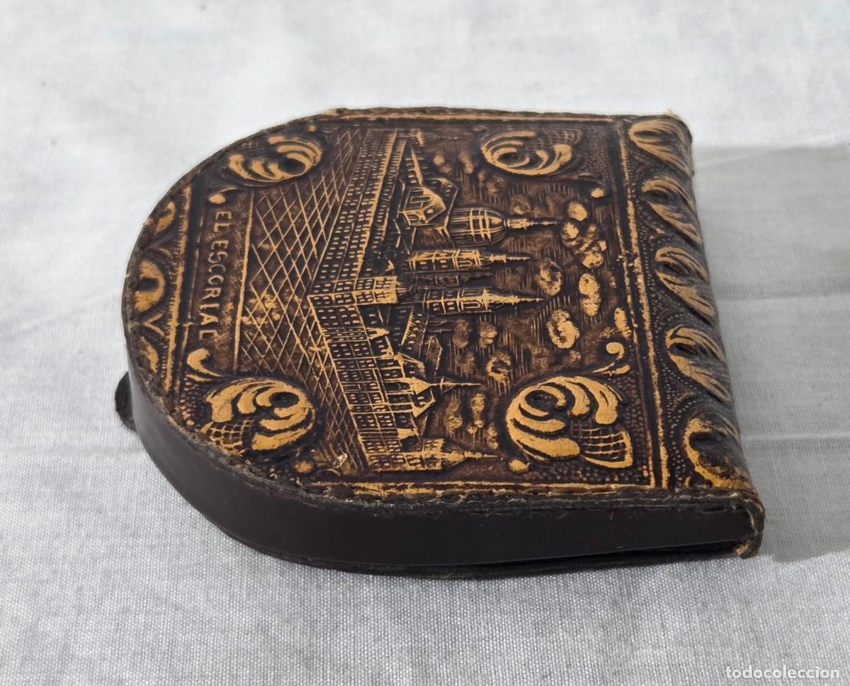Vintage: Monedero de cuero repujado, El escorial - Foto 3
