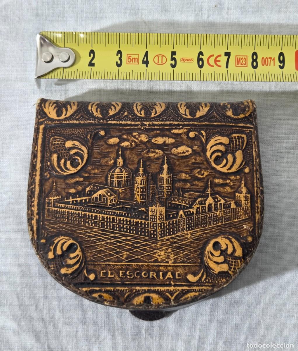 Vintage: Monedero de cuero repujado, El escorial - Foto 12