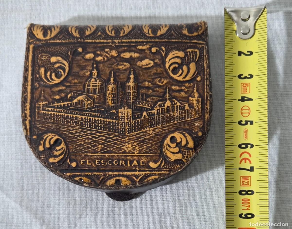 Vintage: Monedero de cuero repujado, El escorial - Foto 13