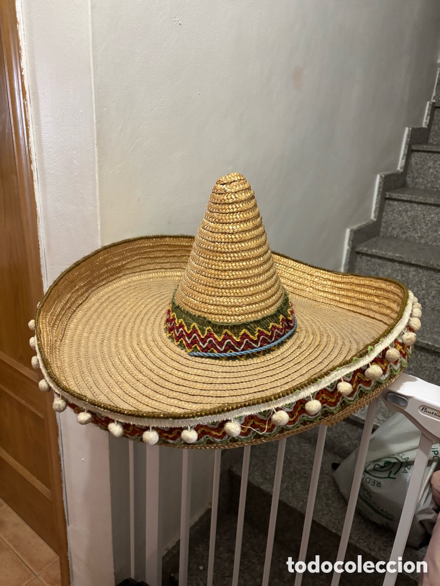 Vintage: Sombrero mexicano de paja - Foto 1