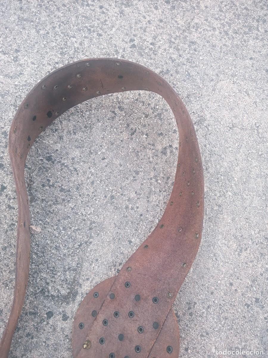 Vintage: BONITO CINTURON DE CUERO Y MONEDAS ANTIGUO. - Foto 8