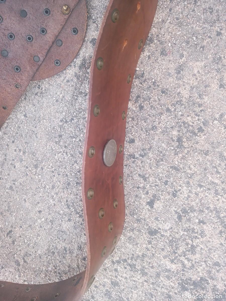 Vintage: BONITO CINTURON DE CUERO Y MONEDAS ANTIGUO. - Foto 9