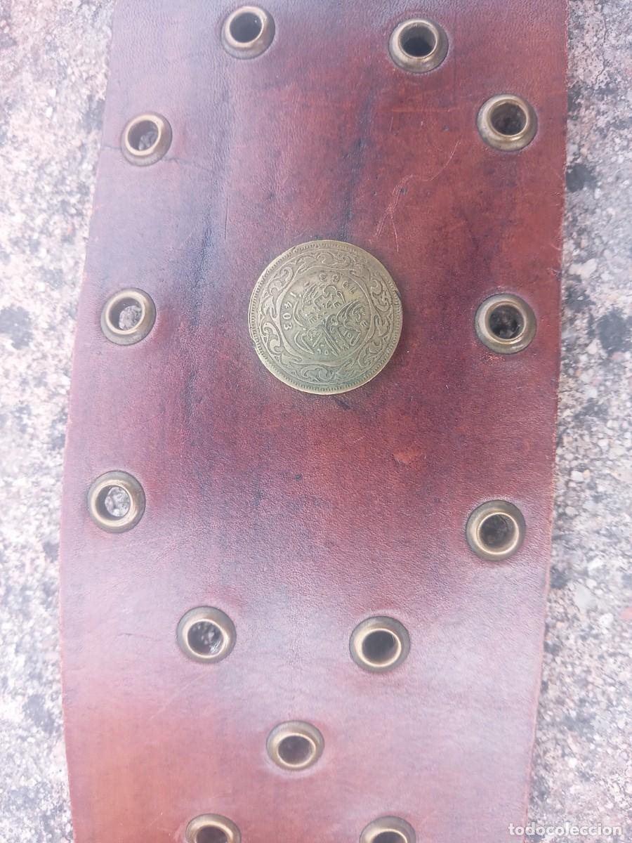 Vintage: BONITO CINTURON DE CUERO Y MONEDAS ANTIGUO. - Foto 16