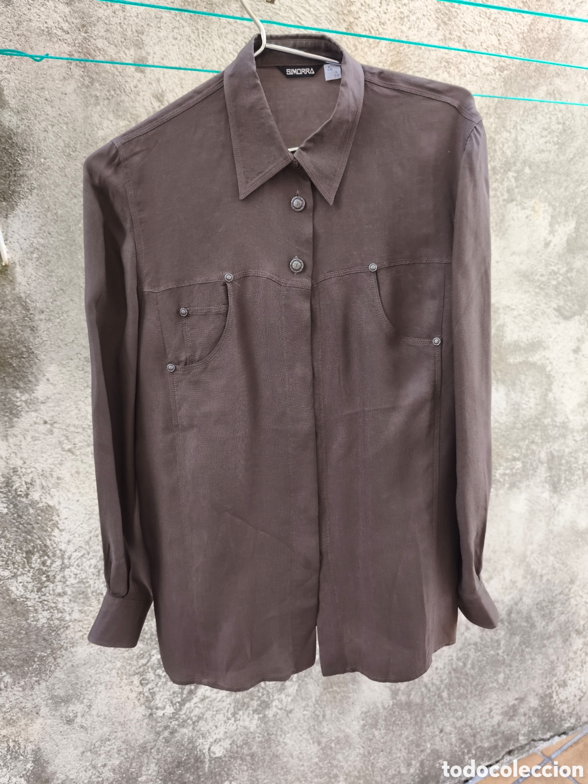 Vintage: Blusa Simorra, color chocolate - Foto 2