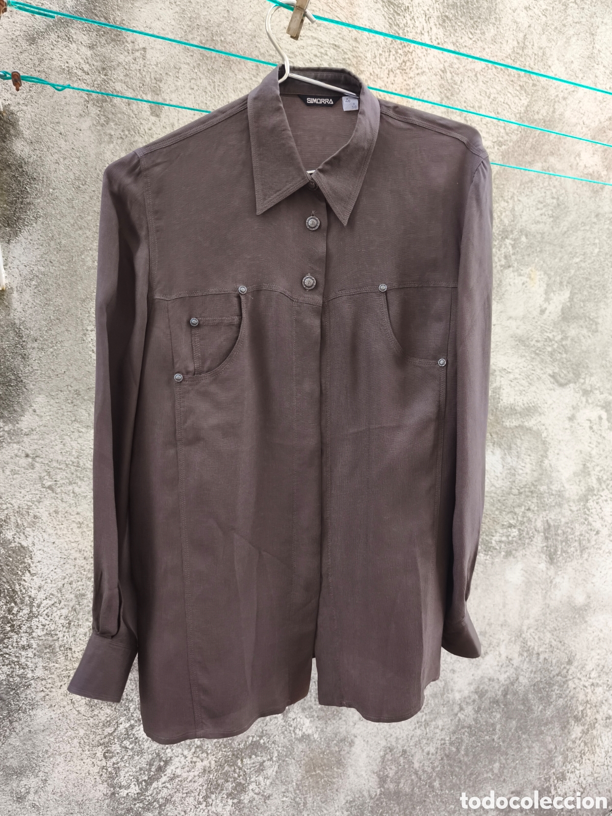 Vintage: Blusa Simorra, color chocolate - Foto 3