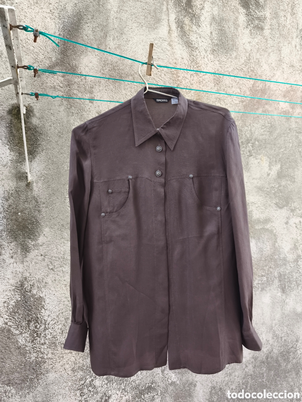 Vintage: Blusa Simorra, color chocolate - Foto 4