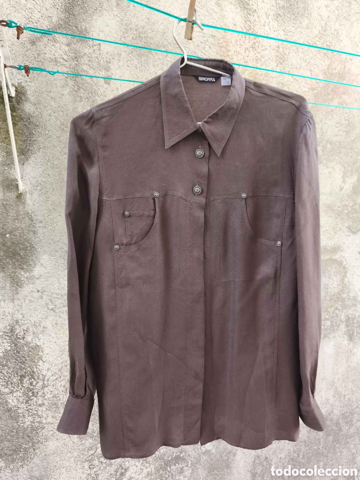 Vintage: Blusa Simorra, color chocolate - Foto 5