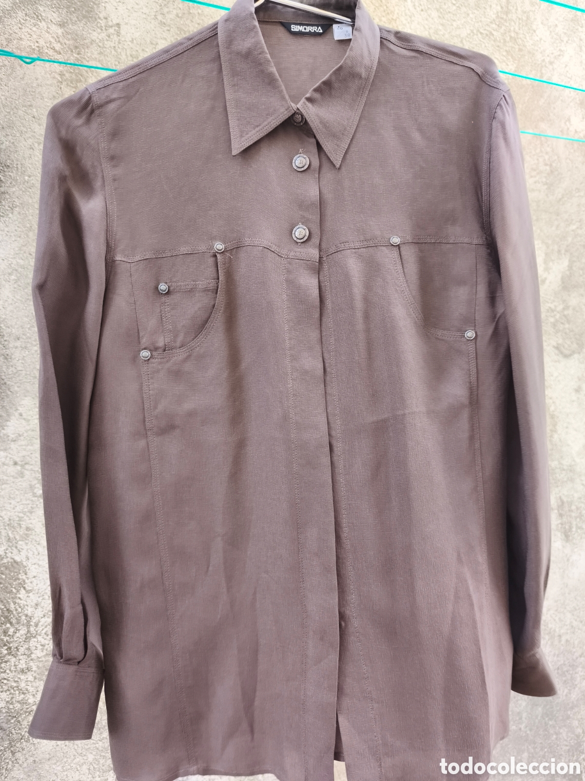 Vintage: Blusa Simorra, color chocolate - Foto 7