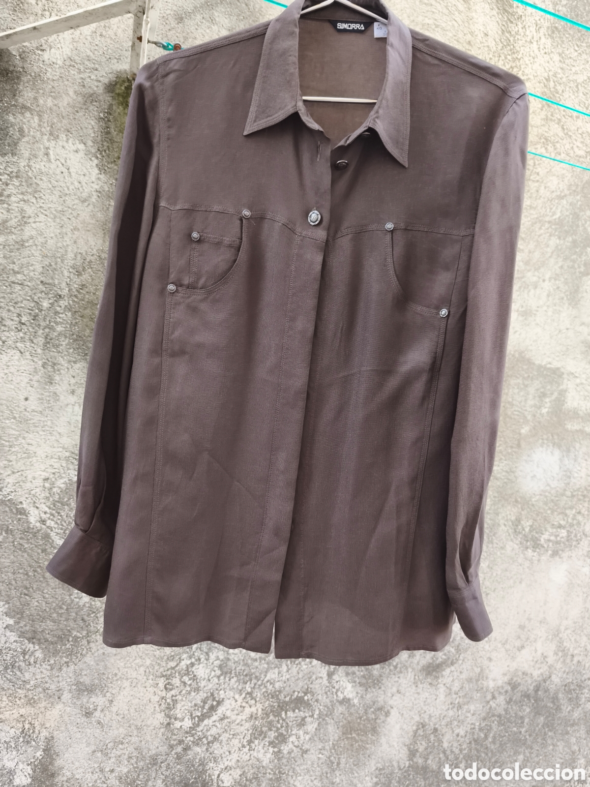 Vintage: Blusa Simorra, color chocolate - Foto 13