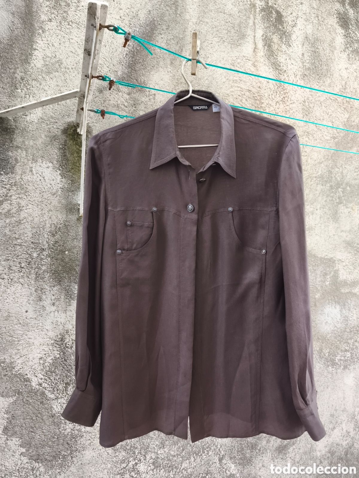 Vintage: Blusa Simorra, color chocolate - Foto 1