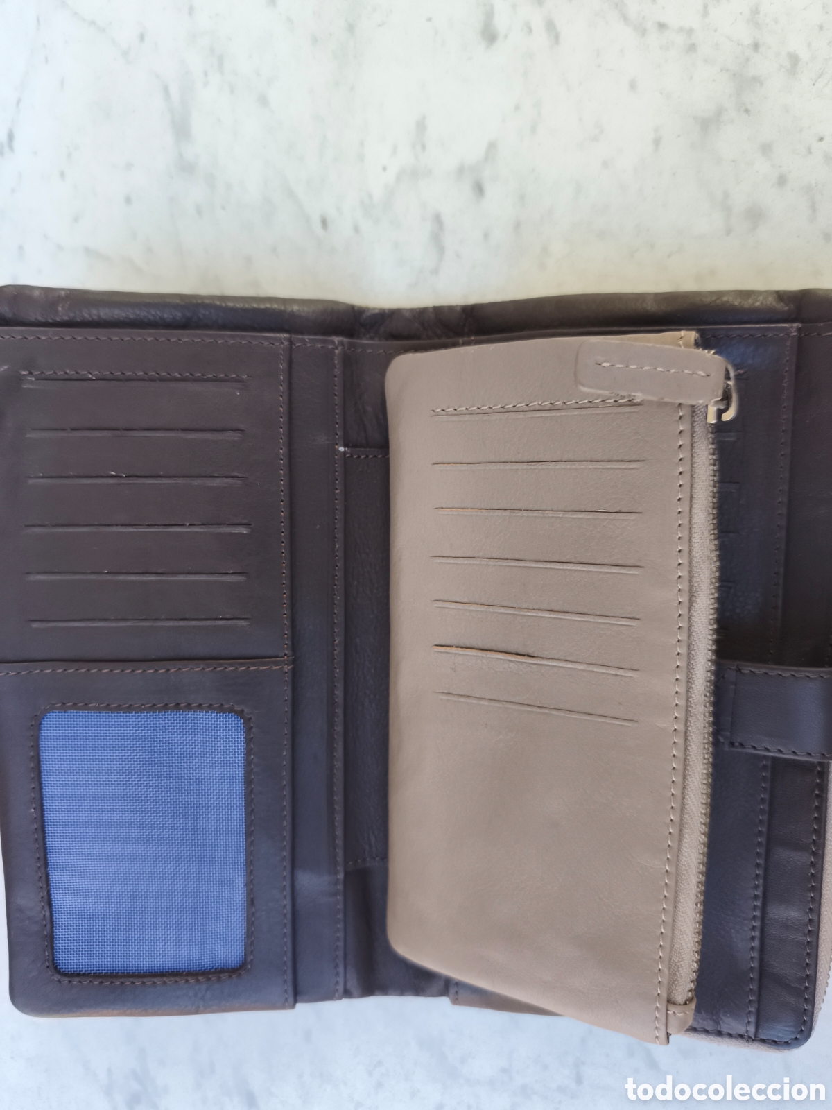Vintage: Billetero / cartera de piel, sin estrenar - Foto 4