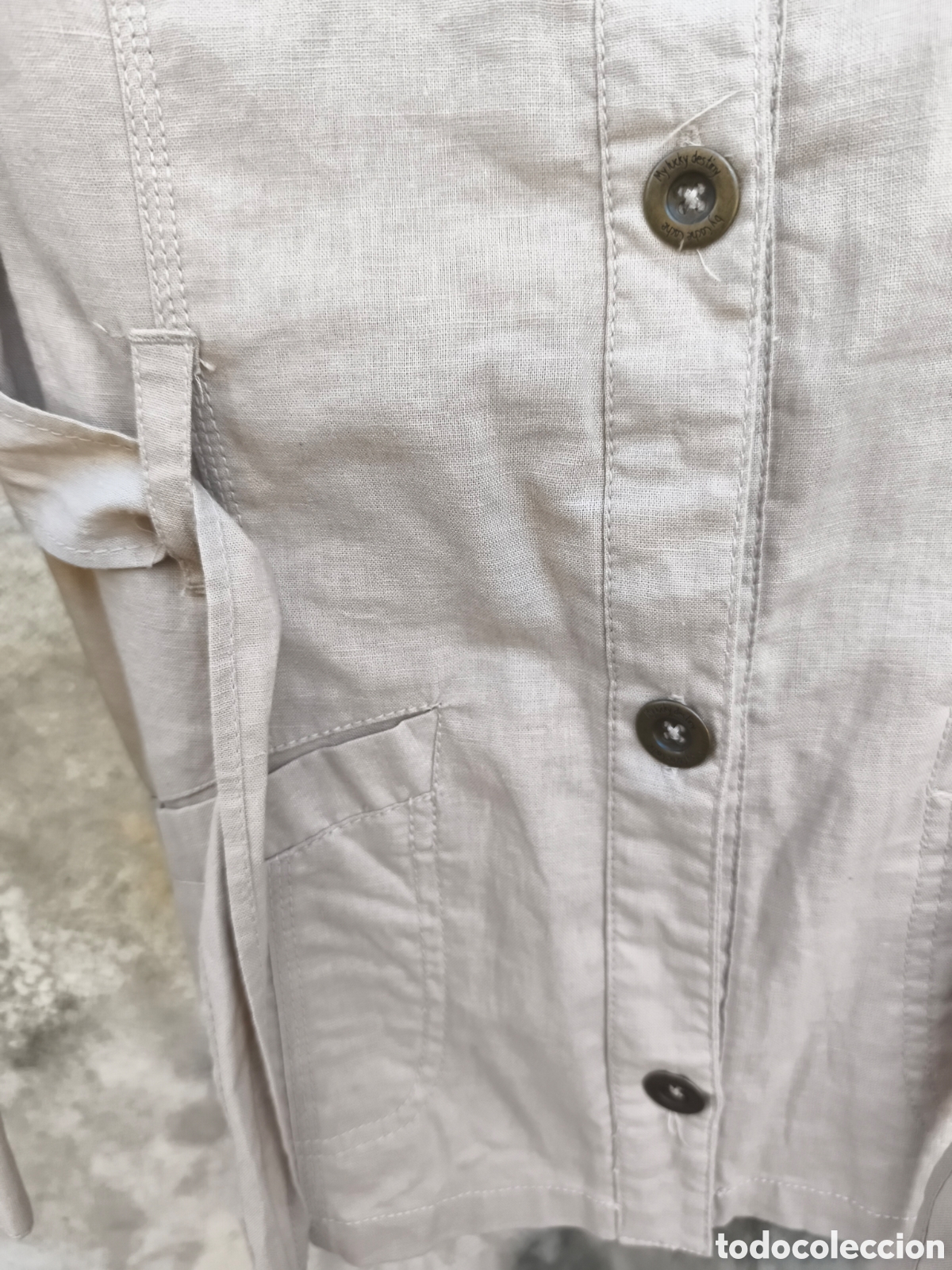 Vintage: Chaqueta / sariana, de lino y algod&oacute;n. Cache Cache - Foto 3