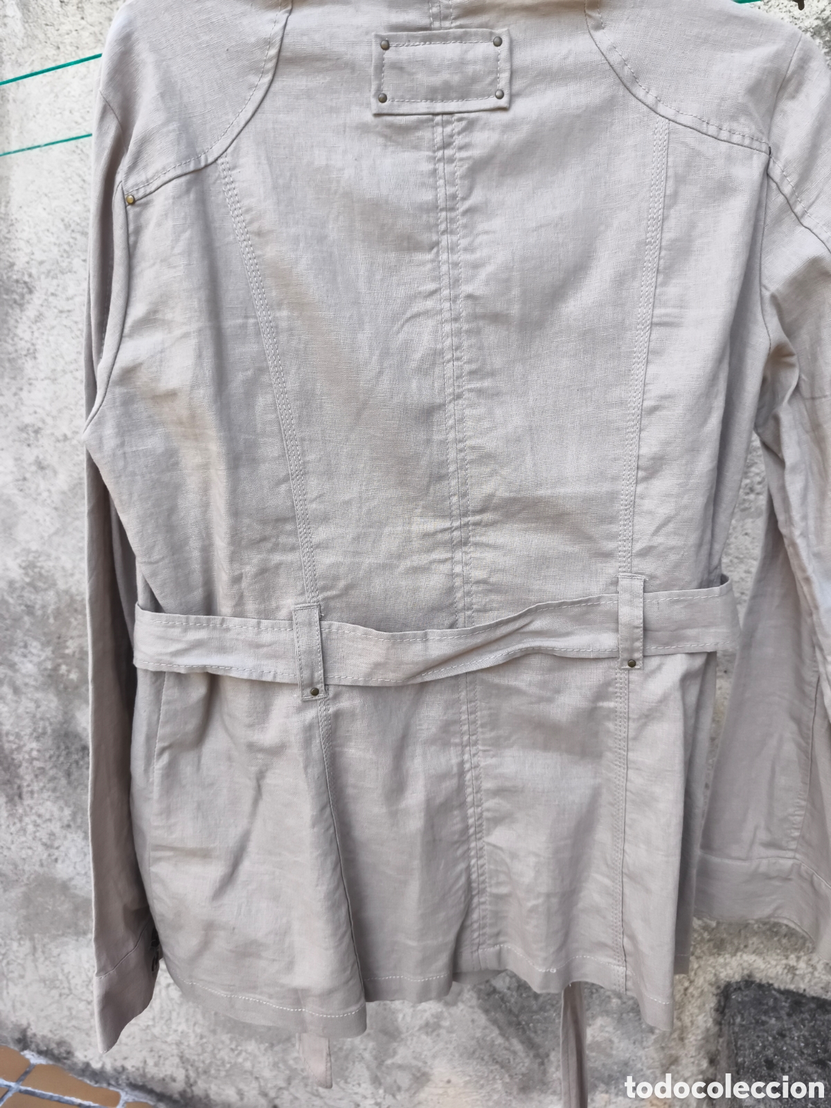 Vintage: Chaqueta / sariana, de lino y algod&oacute;n. Cache Cache - Foto 4