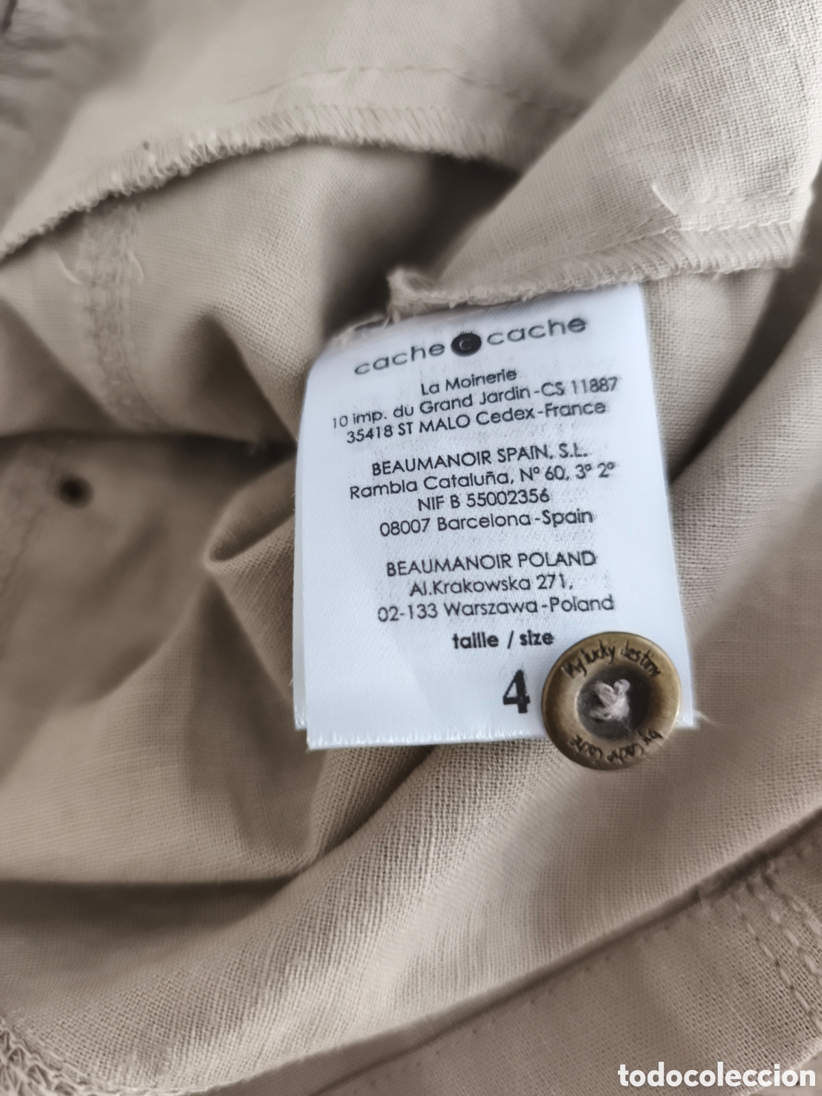 Vintage: Chaqueta / sariana, de lino y algod&oacute;n. Cache Cache - Foto 11