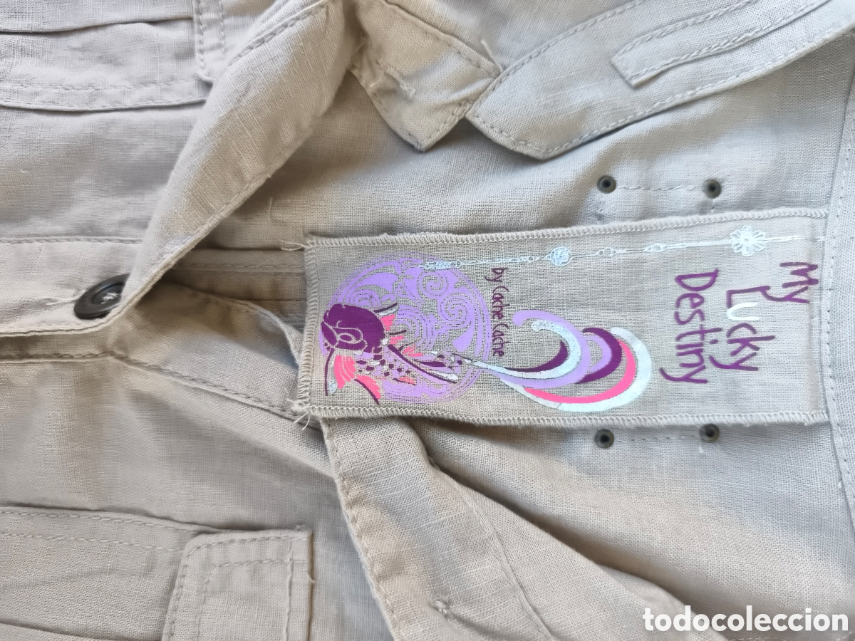 Vintage: Chaqueta / sariana, de lino y algod&oacute;n. Cache Cache - Foto 12