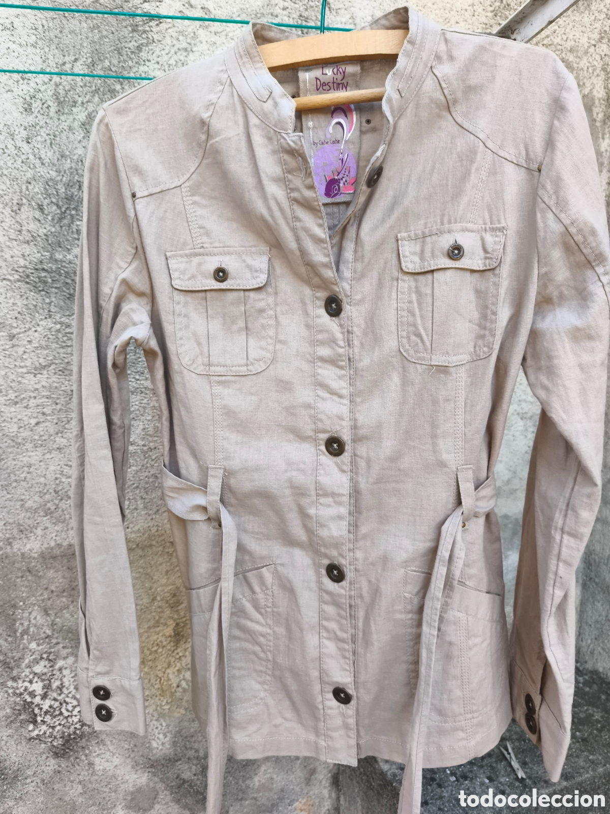 Vintage: Chaqueta / sariana, de lino y algod&oacute;n. Cache Cache - Foto 1