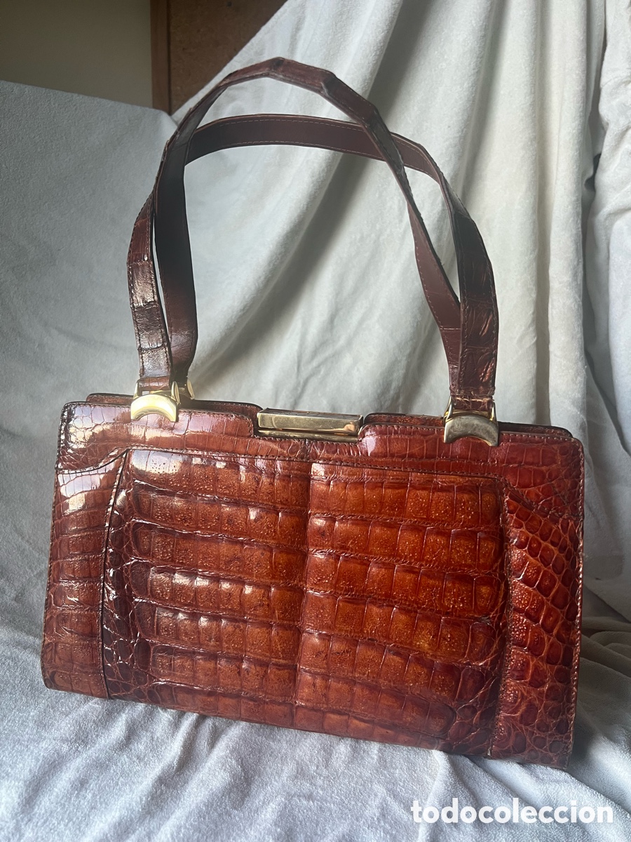 Vintage: Bolso piel de coco vintage - Foto 2