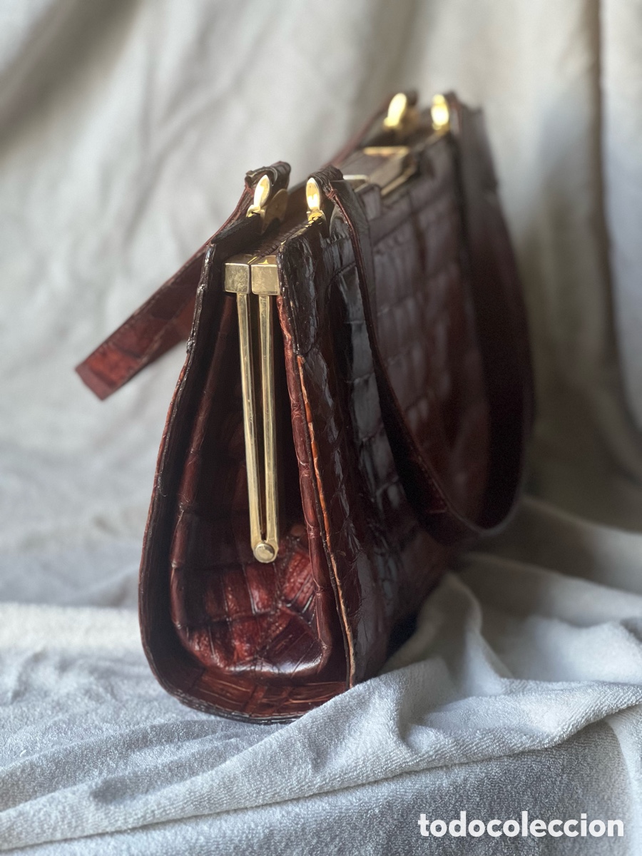 Vintage: Bolso piel de coco vintage - Foto 3