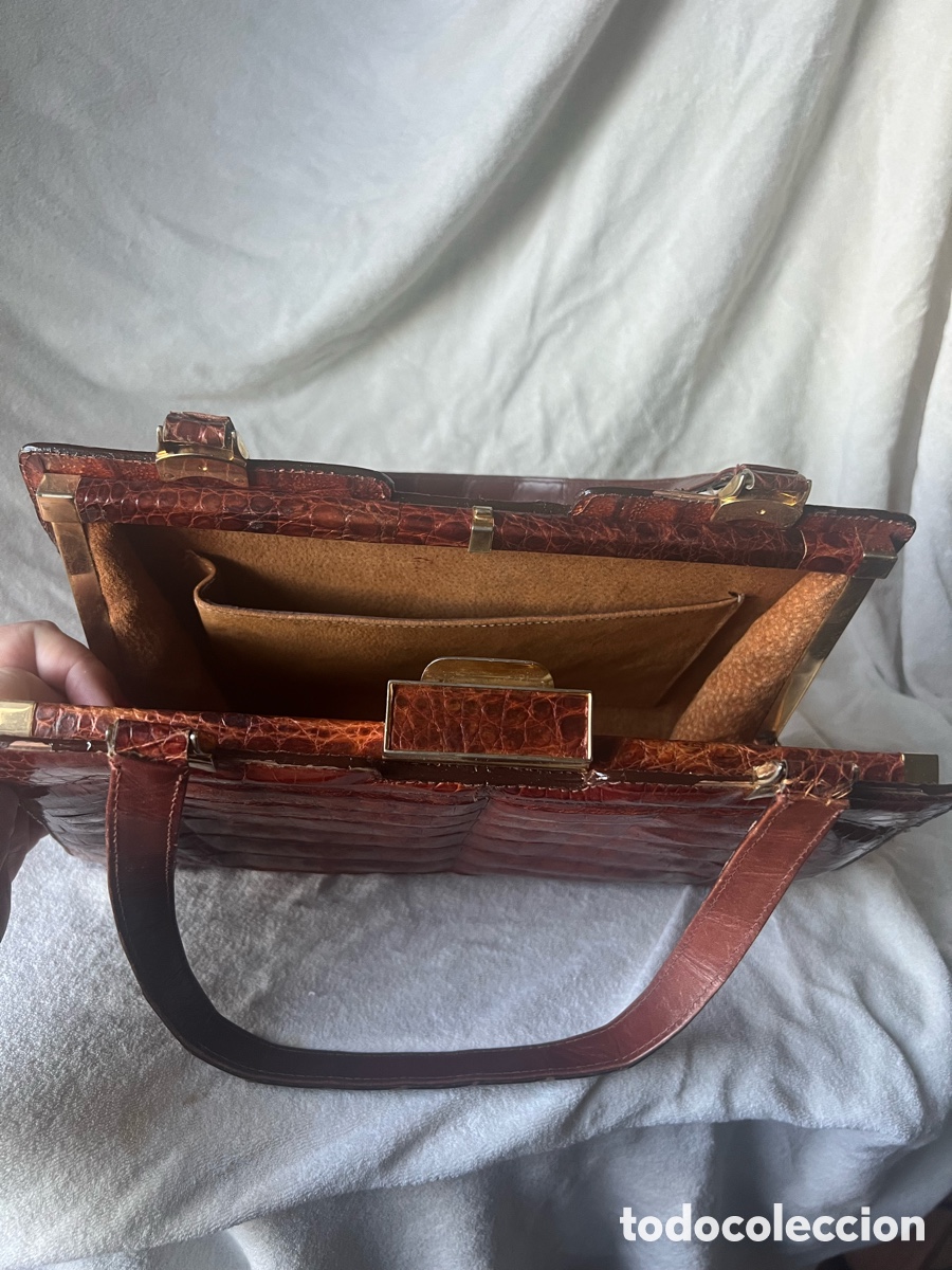 Vintage: Bolso piel de coco vintage - Foto 8