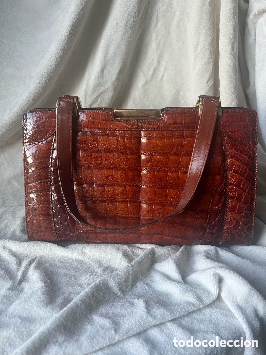 Vintage: Bolso piel de coco vintage - Foto 1