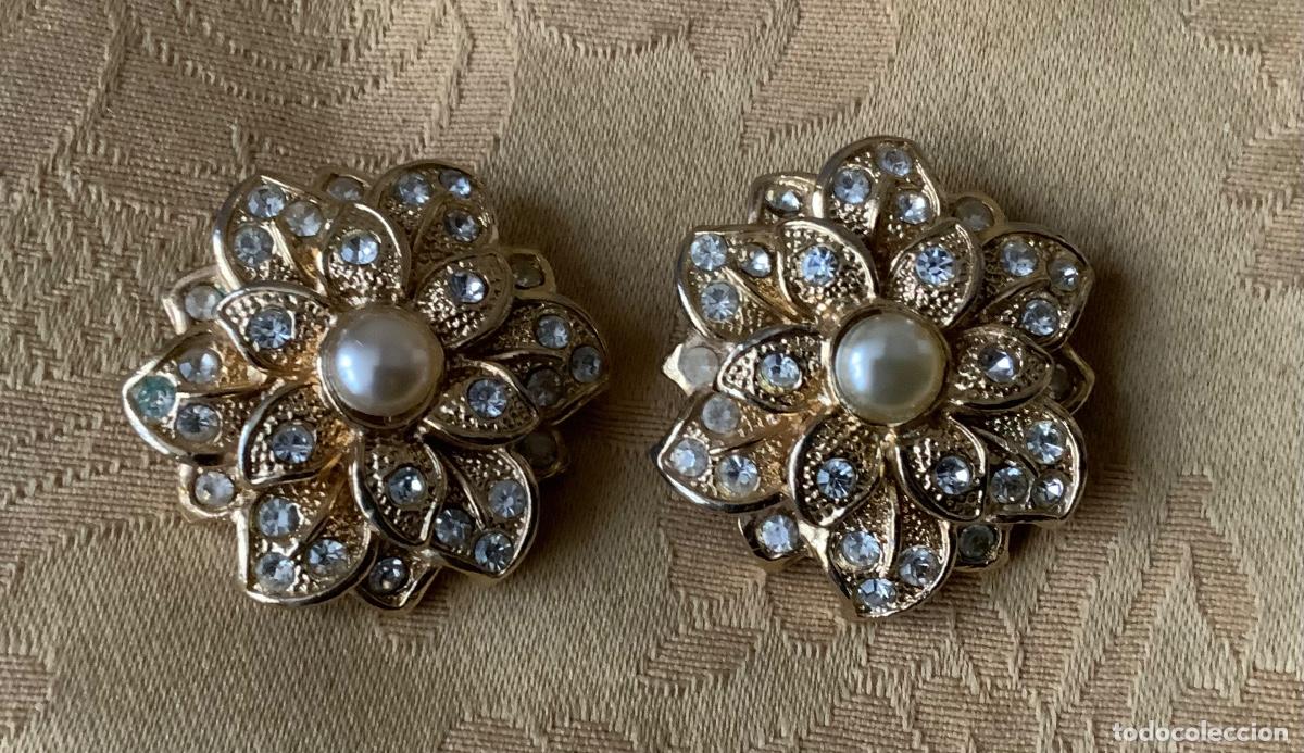 Vintage: PENDIENTES A&Ntilde;OS 80 FLOR - Foto 2