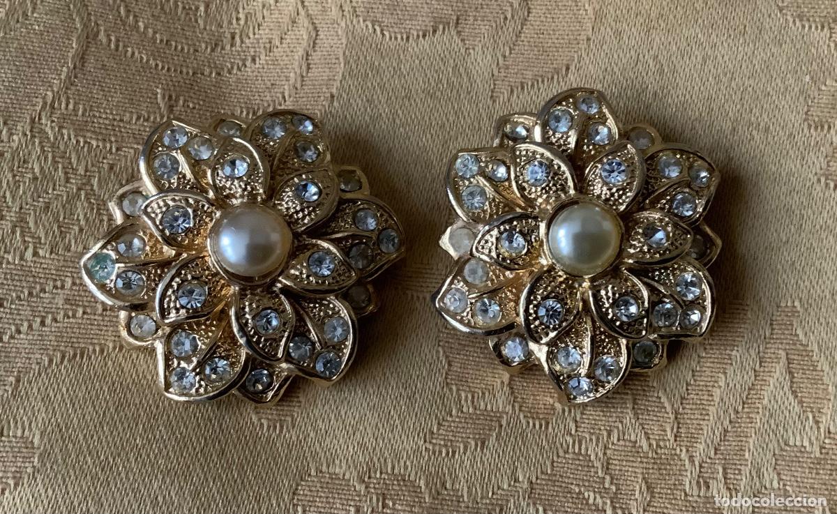 Vintage: PENDIENTES A&Ntilde;OS 80 FLOR - Foto 3