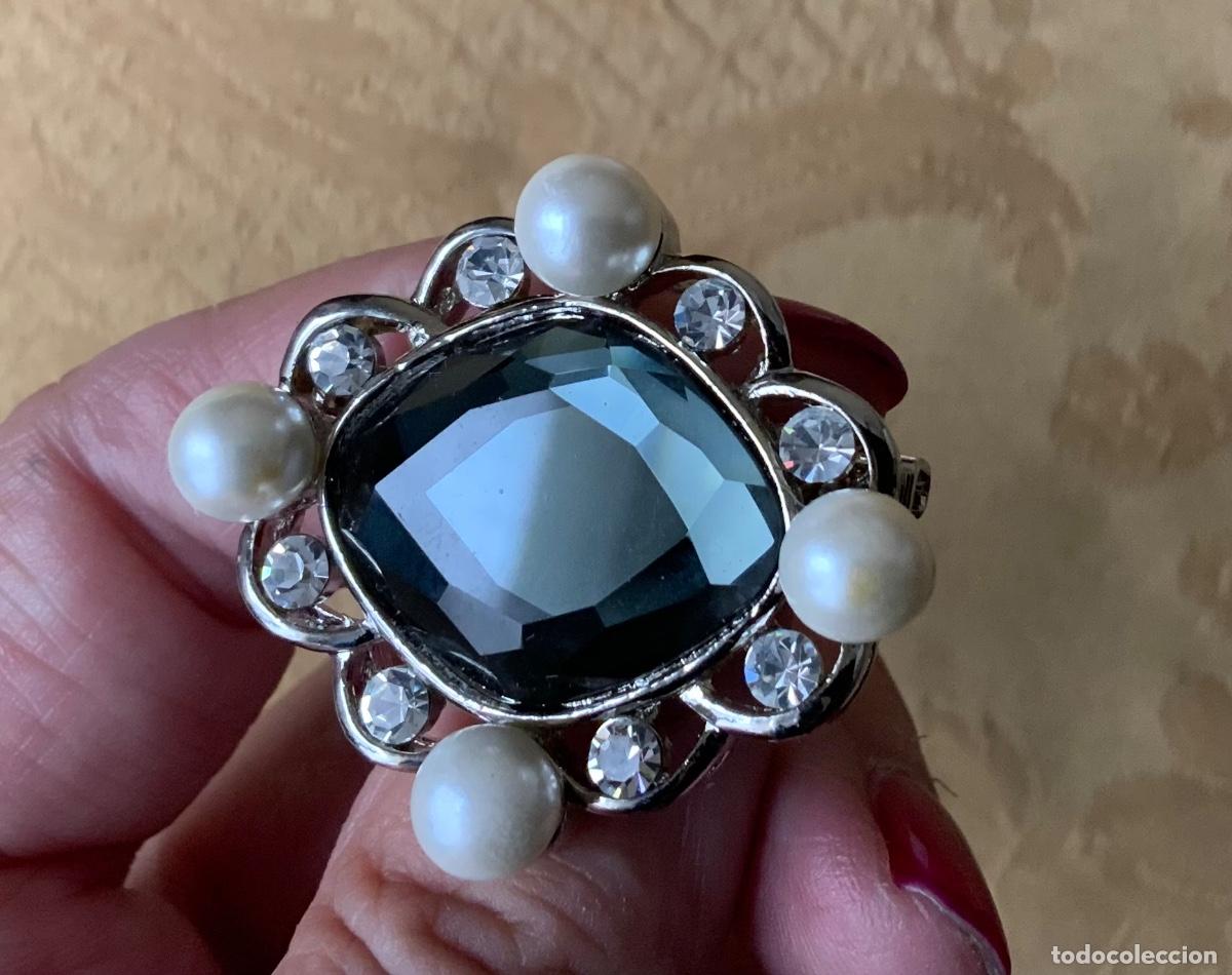 Vintage: BROCHE VINTAGE CRISTAL Y PERLAS - Foto 1