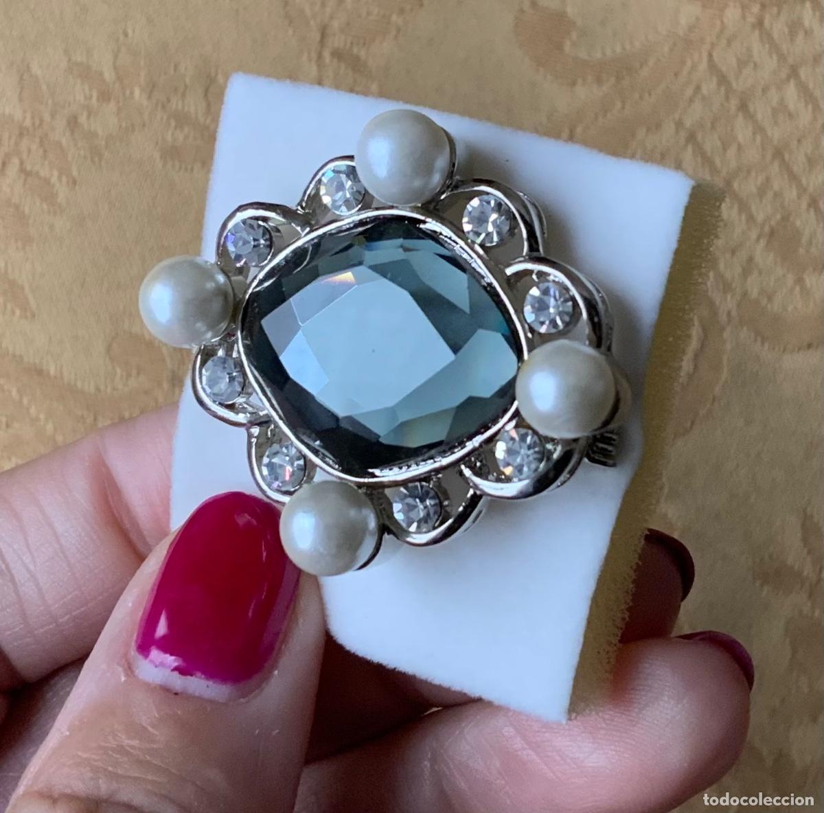 Vintage: BROCHE VINTAGE CRISTAL Y PERLAS - Foto 3