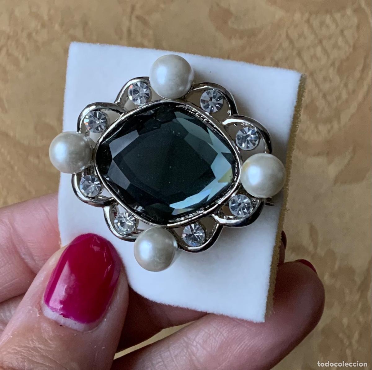 Vintage: BROCHE VINTAGE CRISTAL Y PERLAS - Foto 10