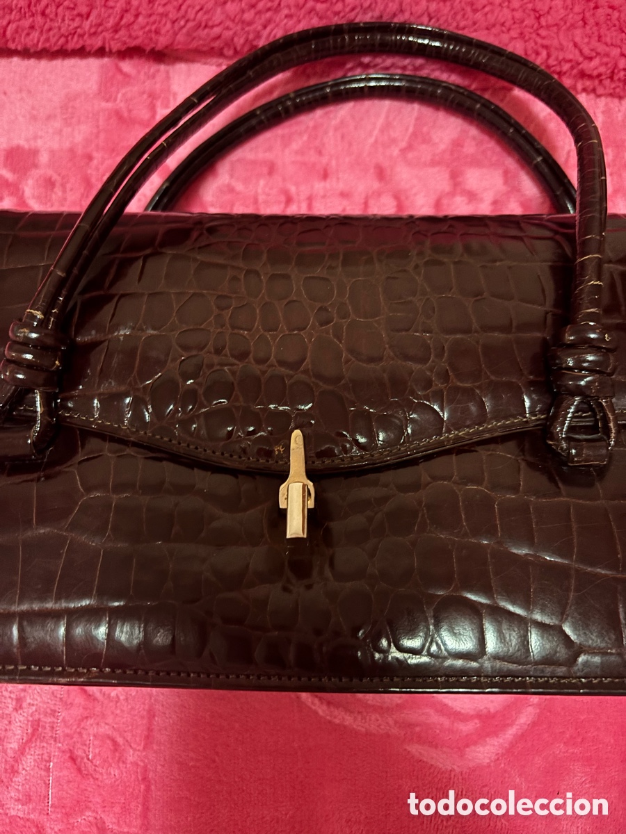 Vintage: Bolso de mano en piel - Foto 4