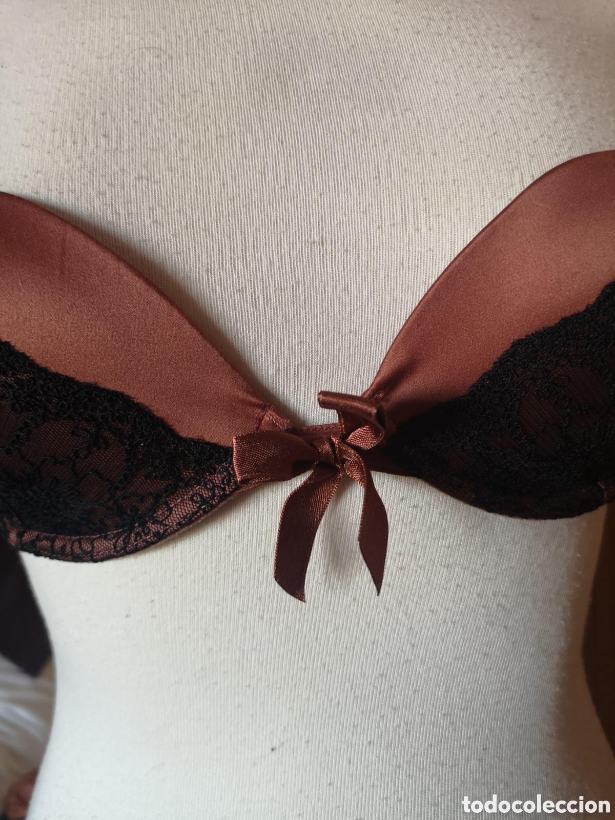 Vintage: Sujetador Chocolate Negro - Foto 3