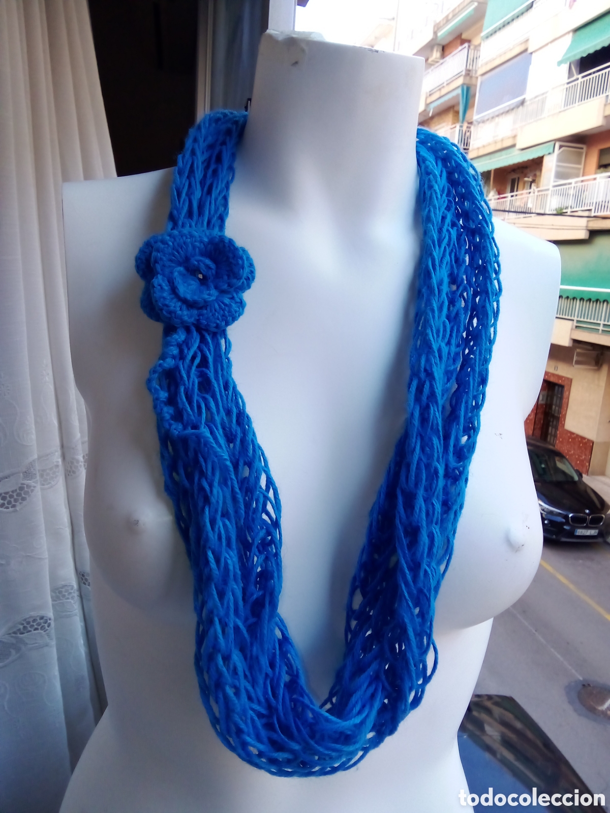 Vintage: Bufanda collar en un tono azul electrico - Foto 6