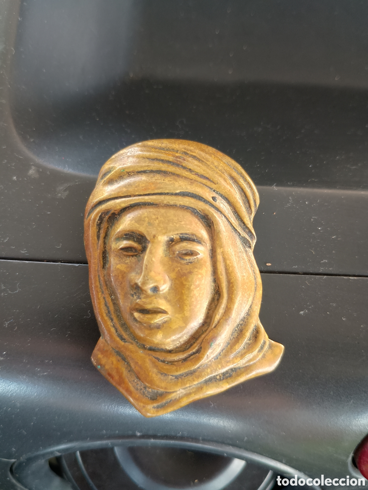 Vintage: Broche metal rostro &aacute;rabe - Foto 1