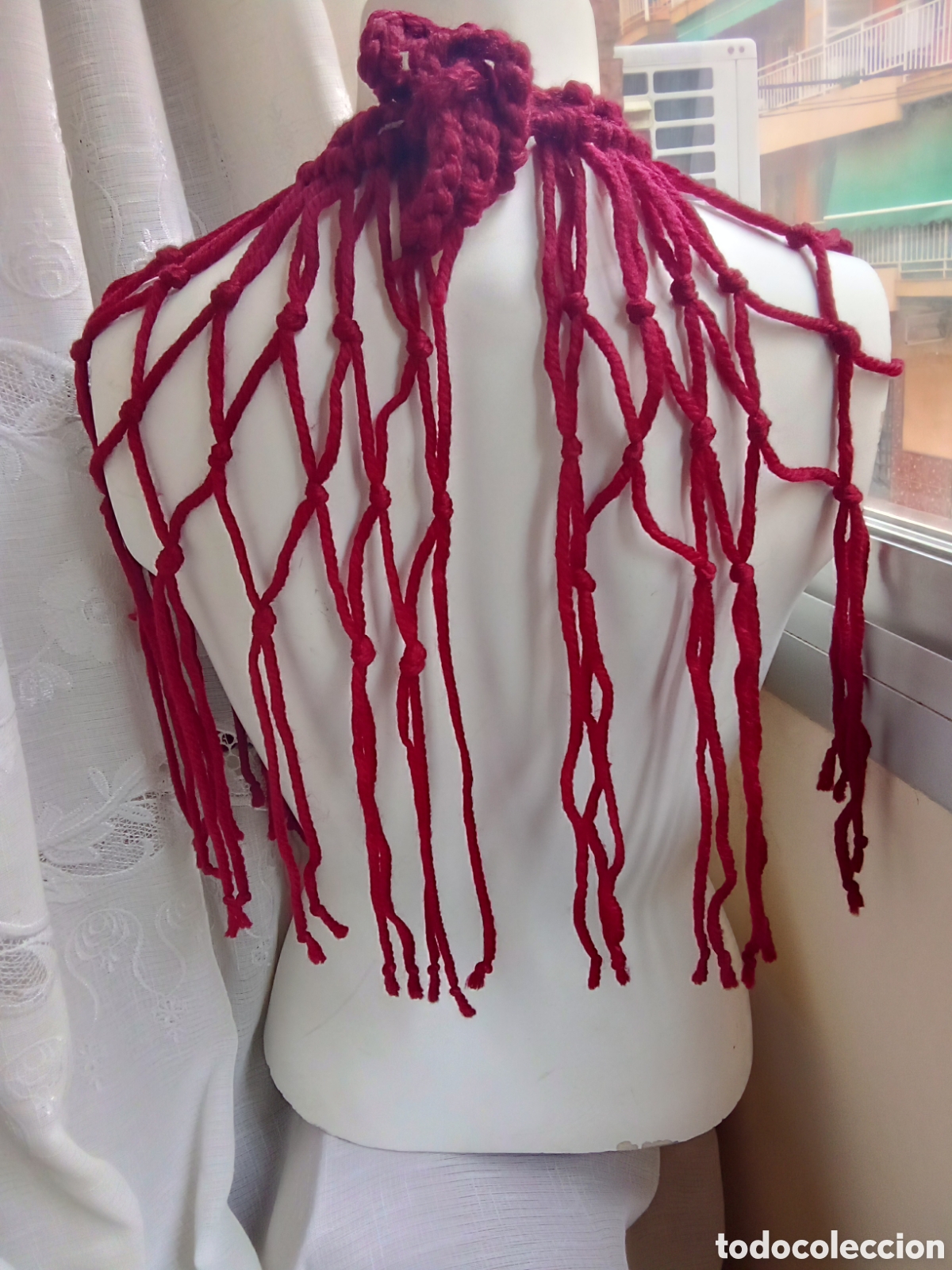 Vintage: Halter collar tono burdeos - Foto 2