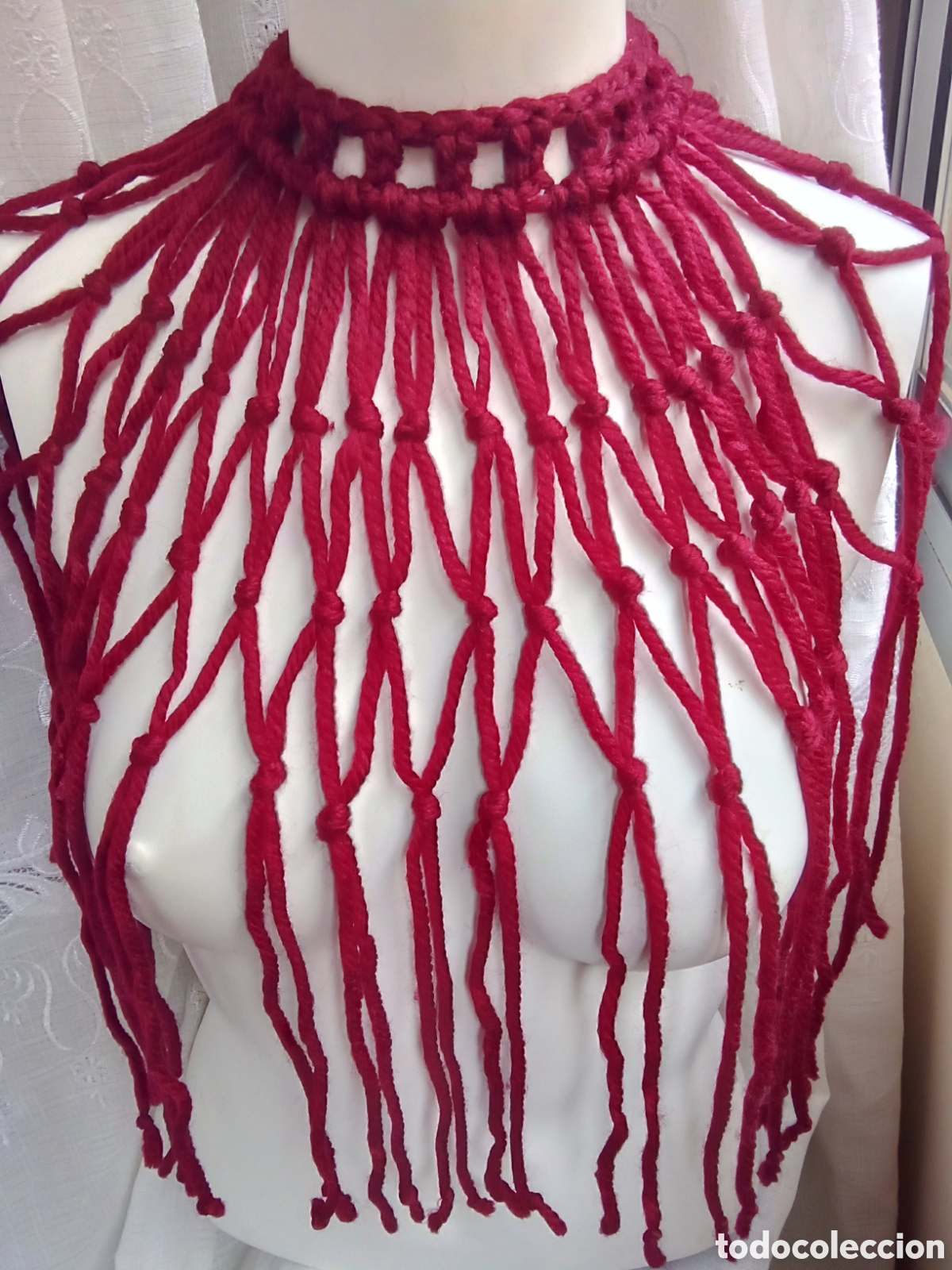 Vintage: Halter collar tono burdeos - Foto 4