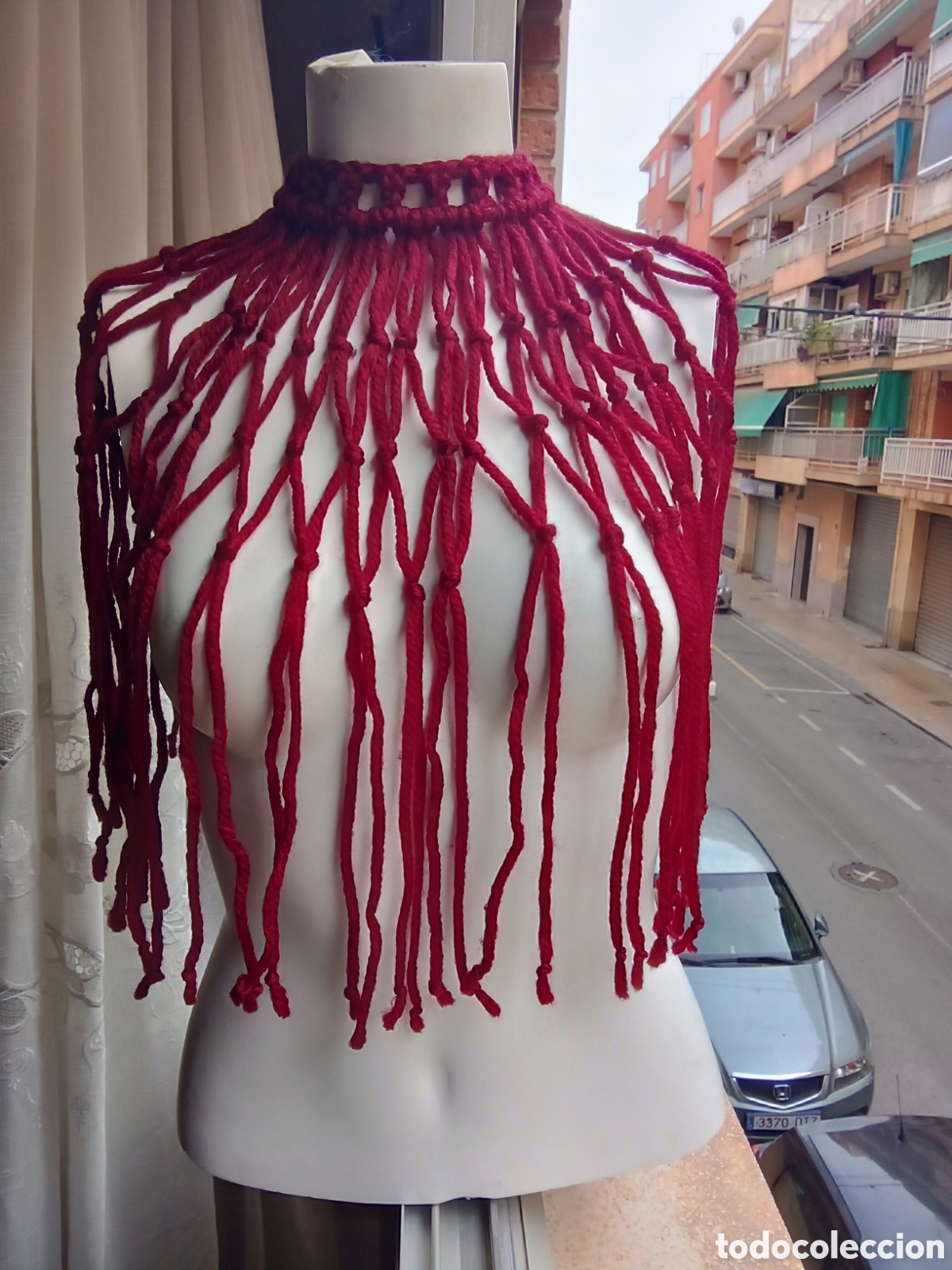 Vintage: Halter collar tono burdeos - Foto 1