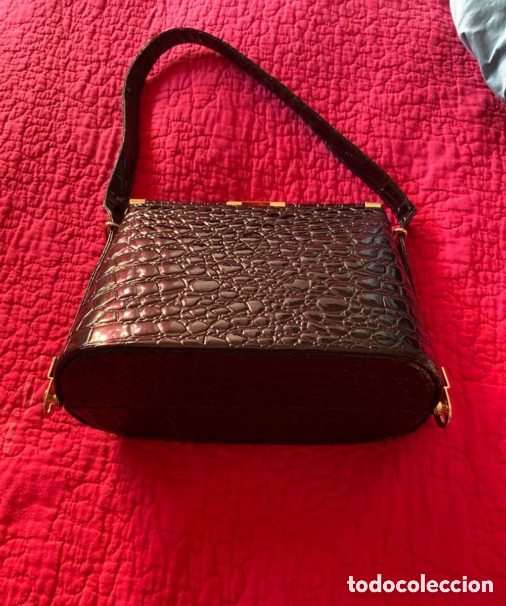 Vintage: Bolso de noche charol cocodrilo - Foto 6