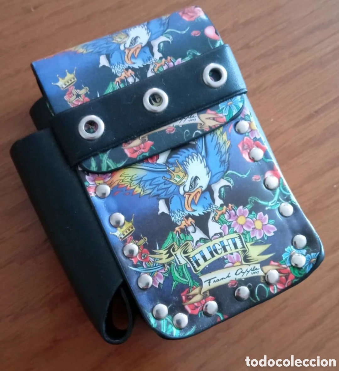Vintage: Pitillera de cuero. Frank Apple. - Foto 3