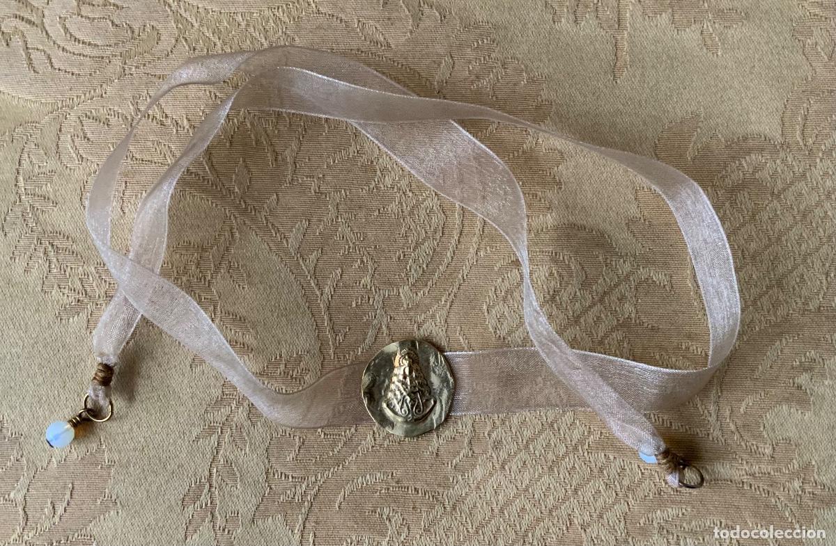 Vintage: MEDALLA VIRGEN DEL ROCIO EN CINTA DE GASA - Foto 2