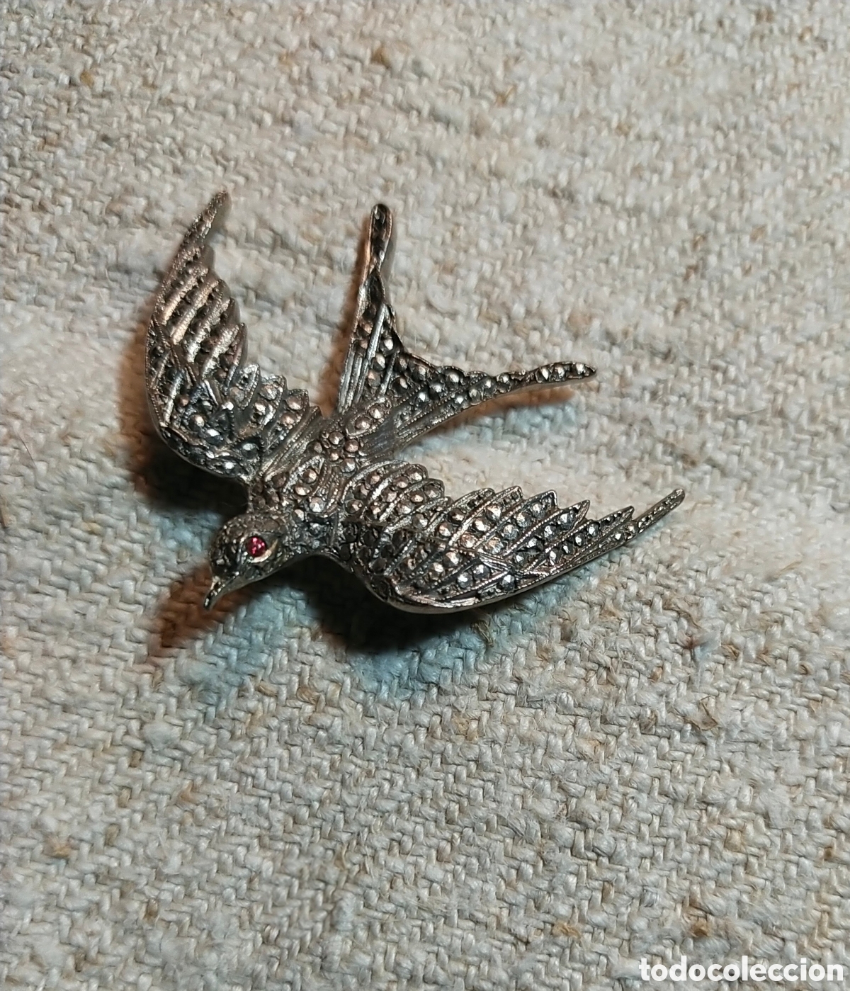 Vintage: Antiguo broche p&aacute;jaro - Foto 1