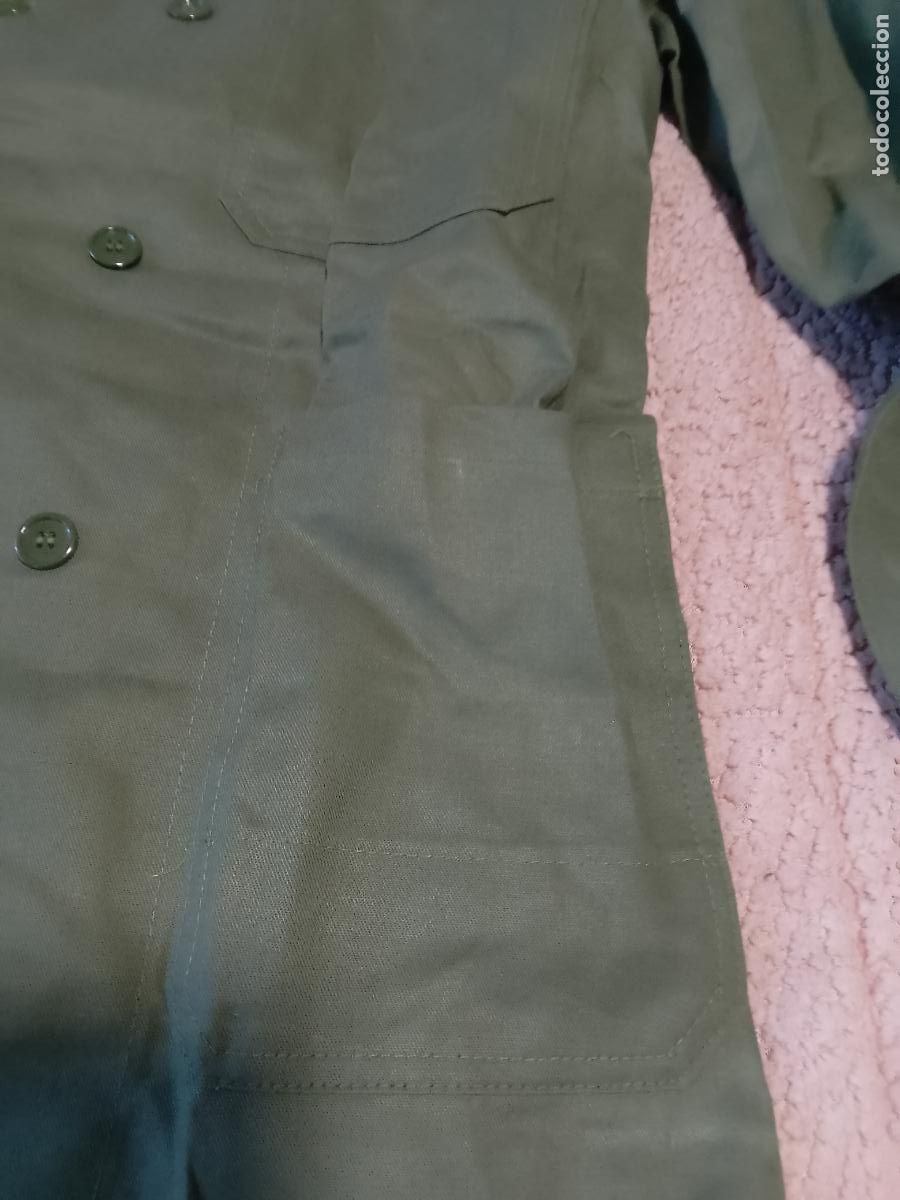 Vintage: Chaqueta o bata kaki antiguo - Foto 3
